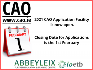 CAO Online Applications Now Open