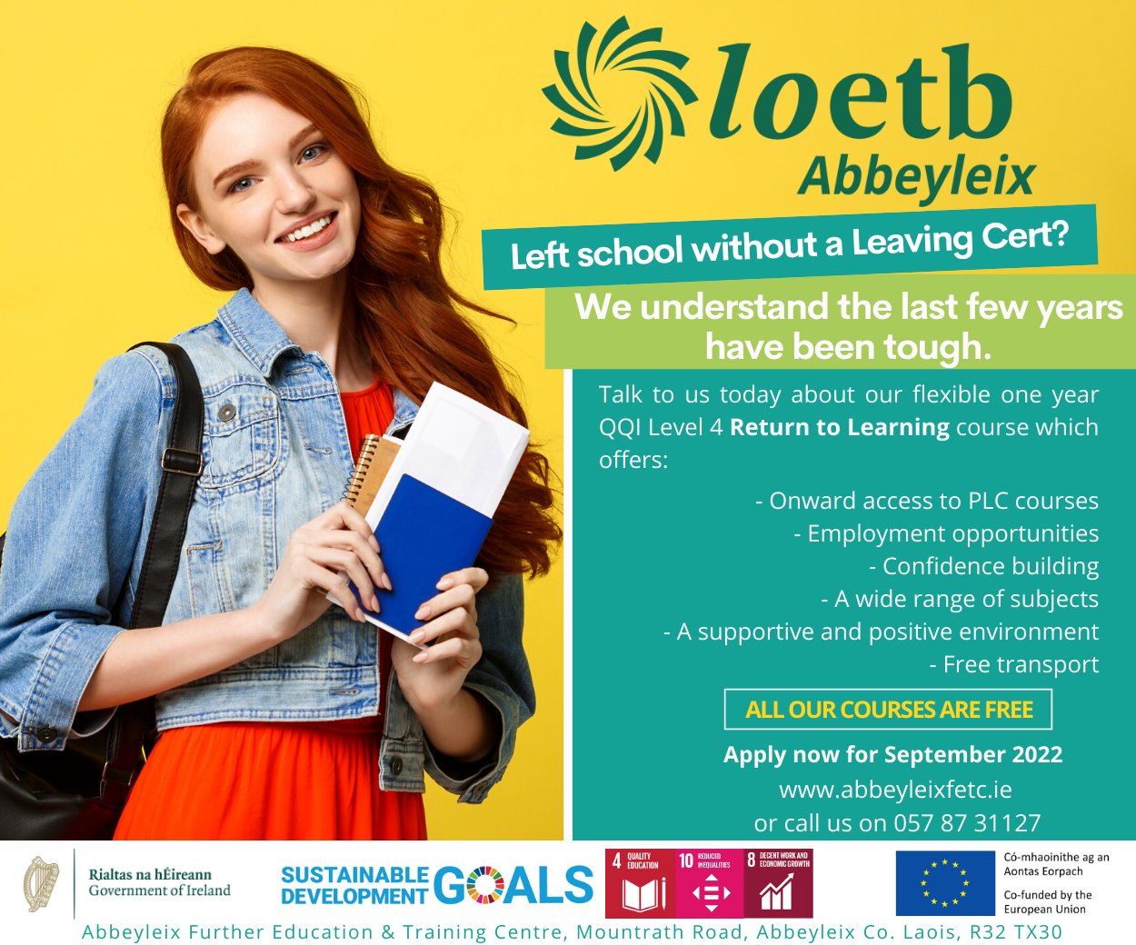 You are currently viewing Left School without a Leaving Cert? Talk to us Today.