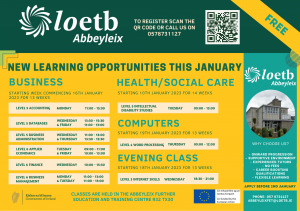 NEW FREE LEARNING OPPORTUNITIES THIS JANUARY 2023.